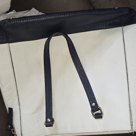 Kate Spade Black and Cream Leather Tote Bag - Picture 4 of 12